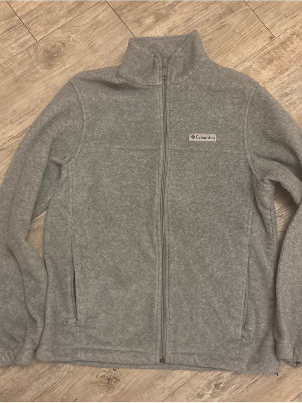 Columbia Light Gray Full-Zip Fleece Jacket